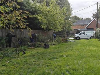 BPC and The Chiltern Society work in the Church Lane